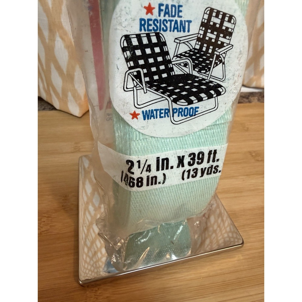 Mint Green Vtg Frost King Lawn Furniture Webbings Unopened 2 1/4" x‎ 39' PW39SE - Picture 4 of 9